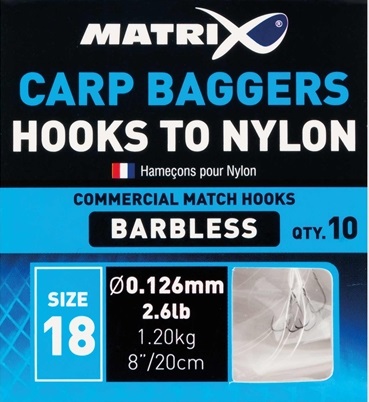 Carp Baggers Hooks To Nylon Nº20 - O ANZOL - Artigos de Pesca Desportiva
